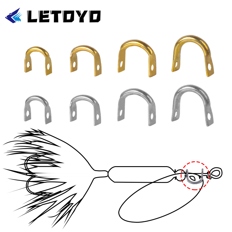 Fishing Lure Kit - LETOYO 100 adet katlanmış Clevises u-şekilli