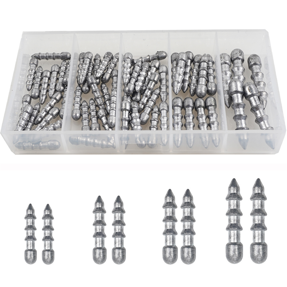 Fishing Lure Accessories - 60 adet tırnak ağırlıkları solucan balıkçılık