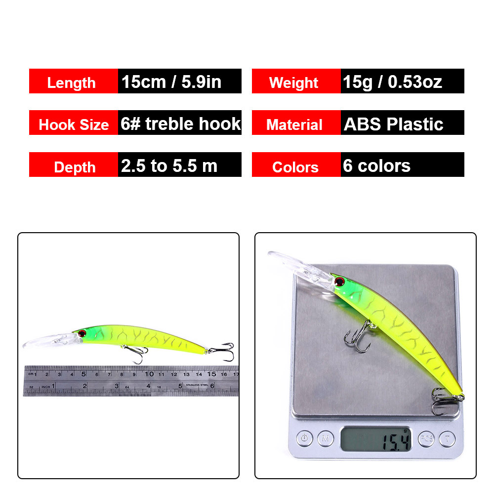 1 adet 15cm 15g derin dalış Je - Fishing Lure Jerkbait incelemesi ve fiyatı